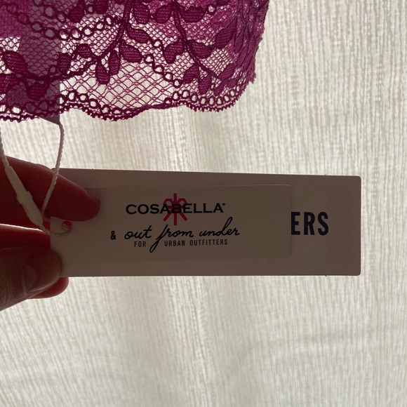 NWT Cosabella X Out From Under- Ruffle Lace Triangle Bralette (Purple) - Picture 3 of 3
